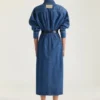 Robe Cocoon en denim bleu moyen Robe Cocoon en denim bleu moyen