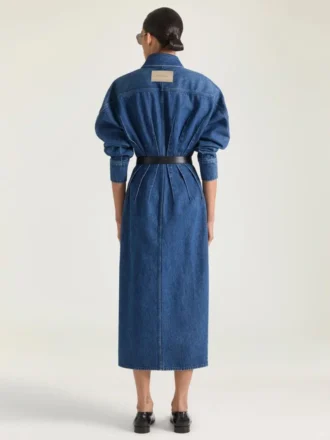 Robe Cocoon en denim bleu moyen Robe Cocoon en denim bleu moyen