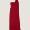 Robe de soirée asymétrique en crêpe cady Robe de soirée asymétrique en crêpe cady