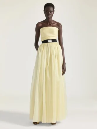 Robe de soirée bustier en organza Robe de soirée bustier en organza