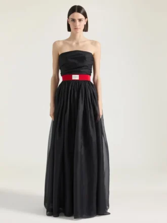 Robe de soirée bustier en organza Robe de soirée bustier en organza