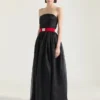 Robe de soirée bustier en organza Robe de soirée bustier en organza