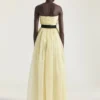 Robe de soirée bustier en organza Robe de soirée bustier en organza