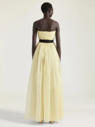 Robe de soirée bustier en organza Robe de soirée bustier en organza