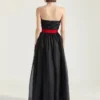 Robe de soirée bustier en organza Robe de soirée bustier en organza