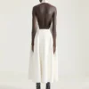 Robe de soirée à col licou en cuir