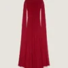 Robe de soirée en crêpon de soie avec cape Robe de soirée en crêpon de soie avec cape
