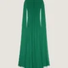 Robe de soirée en crêpon de soie avec cape Robe de soirée en crêpon de soie avec cape