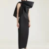 Robe de soirée en satin avec nœud Robe de soirée en satin avec nœud