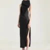 Robe de soirée en satin avec nœud Robe de soirée en satin avec nœud