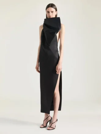 Robe de soirée en satin avec nœud Robe de soirée en satin avec nœud