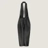 Robe drapée en cuir nappa Robe drapée en cuir nappa