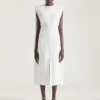 Robe en crêpe cady avec cape Robe en crêpe cady avec cape