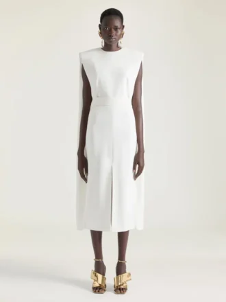 Robe en crêpe cady avec cape Robe en crêpe cady avec cape