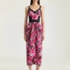 Robe en jacquard floral