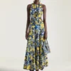 Robe fendue à imprimé floral Robe fendue à imprimé floral