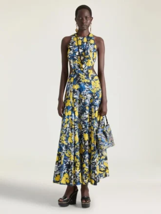 Robe fendue à imprimé floral Robe fendue à imprimé floral