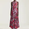 Robe fendue à imprimé floral Robe fendue à imprimé floral