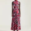 Robe fendue à imprimé floral Robe fendue à imprimé floral