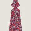 Robe fendue à imprimé floral Robe fendue à imprimé floral