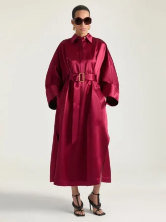 Robe longue Cocoon en satin