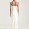 Robe longue fendue en crêpe cady Robe longue fendue en crêpe cady