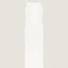 Robe longue fendue en crêpe cady Robe longue fendue en crêpe cady
