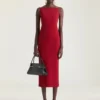 Robe midi à découpes en crêpe cady Robe midi à découpes en crêpe cady