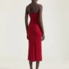 Robe midi à découpes en crêpe cady Robe midi à découpes en crêpe cady