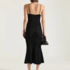 Robe midi en maille ajourée