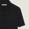 Robe polo mi-longue en maille effet seconde peau