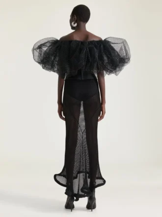 Robe à volants en maille