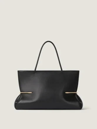 Sac cabas horizontal Pinch Squeezed en cuir nappa