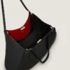 Sac cabas moyen à facettes en cuir grainé Sac cabas moyen à facettes en cuir grainé