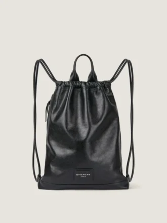 Sac à dos Antigona estampé en cuir verni grainé