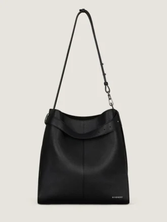 Sac hobo moyen à ceinture en cuir grainé