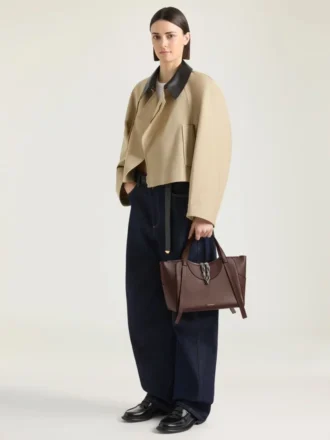 Sac Snatch moyen en cuir grainé