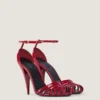 Sandales à talons Cage en cuir verni Sandales à talons Cage en cuir verni