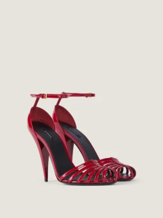 Sandales à talons Cage en cuir verni Sandales à talons Cage en cuir verni