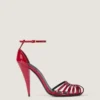 Sandales à talons Cage en cuir verni Sandales à talons Cage en cuir verni