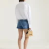 Short en denim bleu moyen Short en denim bleu moyen