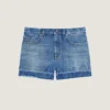 Short en denim bleu moyen Short en denim bleu moyen