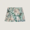 Short en soie à imprimé roses Short en soie à imprimé roses