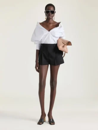 Chemise fendue en popeline