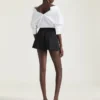 Chemise fendue en popeline