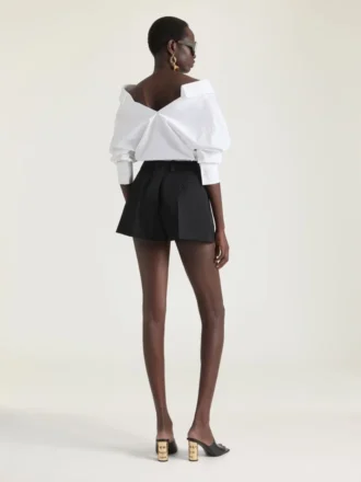 Chemise fendue en popeline