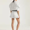 Short rayé en coton et soie Short rayé en coton et soie