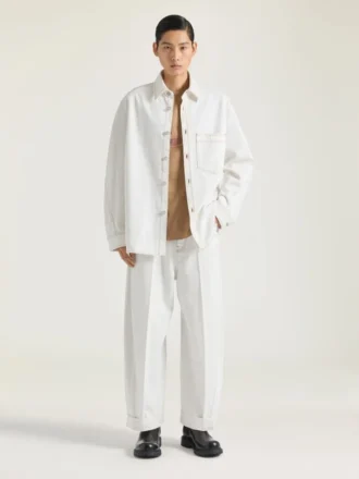 Surchemise Couture en denim blanc Surchemise Couture en denim blanc