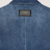 Surchemise à coutures couture en denim bleu foncé Surchemise à coutures couture en denim bleu foncé
