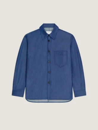 Surchemise en denim à coutures couture avec tampon Givenchy Surchemise en denim à coutures couture avec tampon Givenchy
